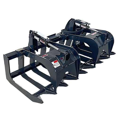 Stout Skid Steer Brush Grapple HD-72-8 with Skid Steer Quick Attach