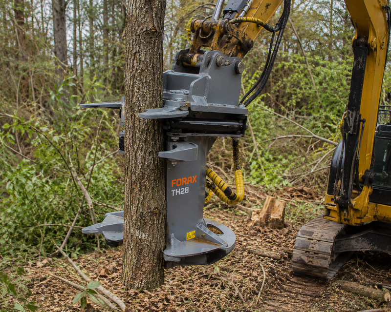 Forax Equipment TH28 Thinning Head with Hydraulic Collector Arms (6 – 10 ton Excavator 750 lbs)