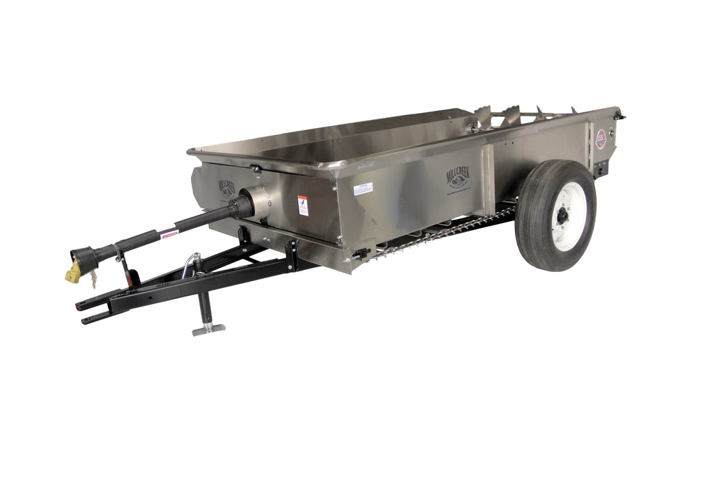 MillCreek Manufacturing Large Stainless Steel Spreader( Spreader body, apron chain, and beater are all made of type 304 Stainless Steel)