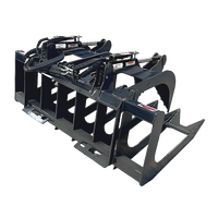 Stout Skid Steer Brush Grapple 66-9 With Skid Steer Quick Attach