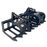 Stout Skid Steer Brush Grapple  HD-72-8 with Skid Steer Quick Attach