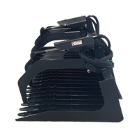 Stout Skid Steer Heavy Duty 3" Tine Spacing Rock Bucket Grapple with Skid Steer Quick Attach