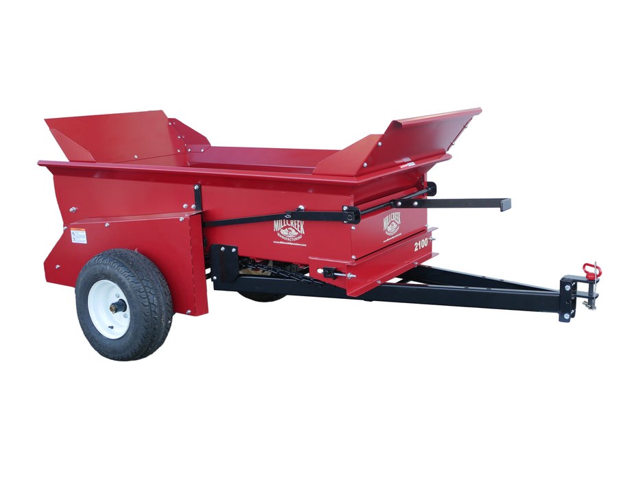 MillCreek Manufacturing 2100 Compact Turf Tiger Top Dresser 1500 lb Capacity / 1 Cubic Yard