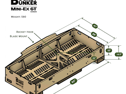 Bucket Bunker Mini-EX 6T Attachment Rack