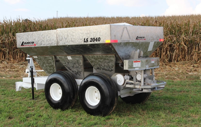Lanco Spreaders Fertilizer Spreaders| 304 Stainless Steel |
Drive via Hydraulic Press Wheel  | 2 Sizes Up To 204 Cubic Foot Capacity