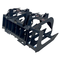 Stout Skid Steer Brush Grapple  HD-72-8 with Skid Steer Quick Attach