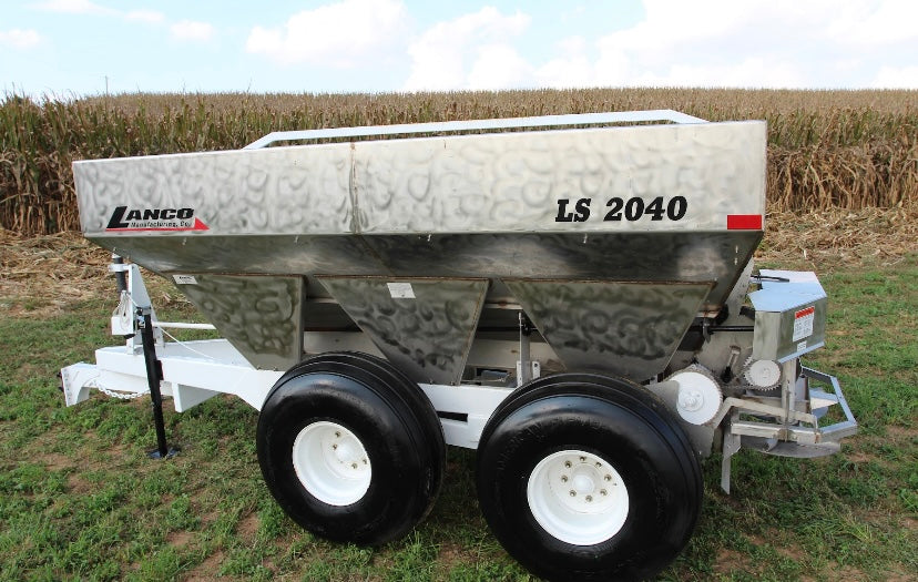 Lanco Spreaders Fertilizer Spreaders| 304 Stainless Steel |
Drive via Hydraulic Press Wheel  | 2 Sizes Up To 204 Cubic Foot Capacity