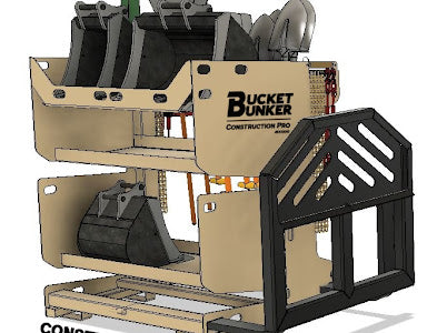 Bucket Bunker Construction PRO Attachment Rack