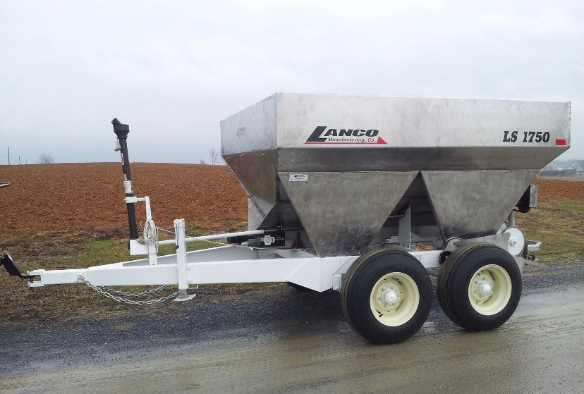 Lanco Spreaders Fertilizer Spreaders| 304 Stainless Steel |
Drive via Hydraulic Press Wheel  | 2 Sizes Up To 204 Cubic Foot Capacity