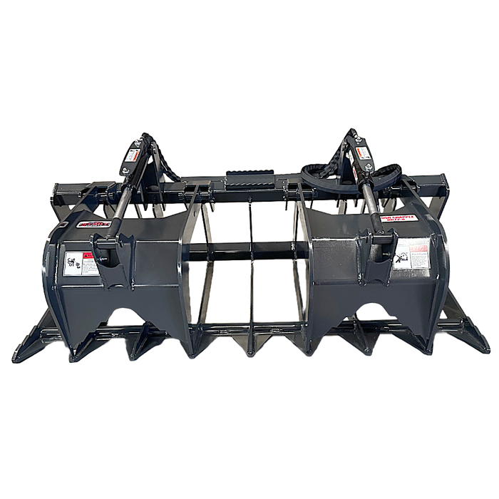 Stout Skid Steer Brush Grapple  HD-72-8 with Skid Steer Quick Attach