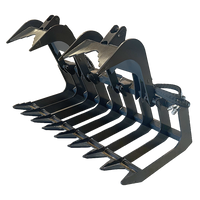 Stout Skid Steer Brush Grapple  HD-72-8 with Skid Steer Quick Attach