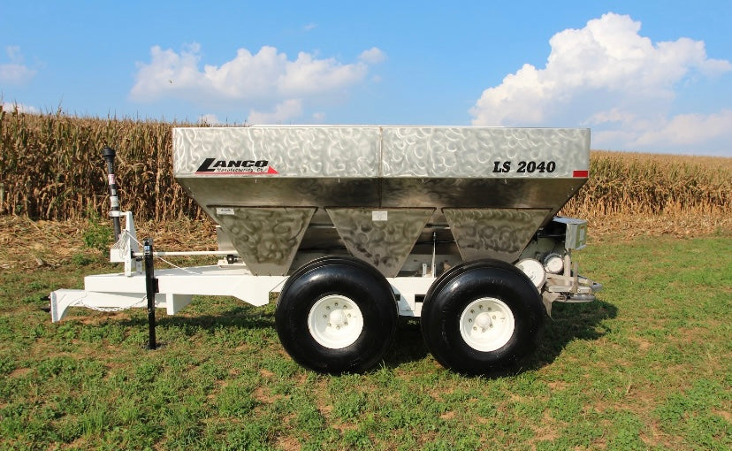 Lanco Spreaders Fertilizer Spreaders| 304 Stainless Steel |
Drive via Hydraulic Press Wheel  | 2 Sizes Up To 204 Cubic Foot Capacity