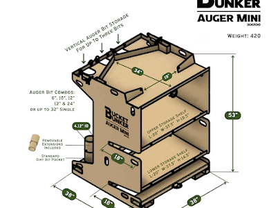 Bucket Bunker Auger MINI Attachment Rack