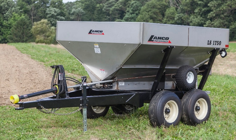 Lanco Spreaders Fertilizer Spreaders| 304 Stainless Steel |
Drive via Hydraulic Press Wheel  | 2 Sizes Up To 204 Cubic Foot Capacity