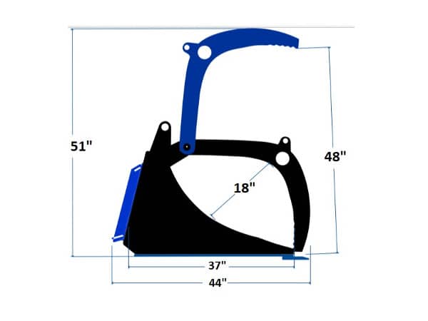 Stinger Attachment Skid Steer Demolition Grapple Bucket