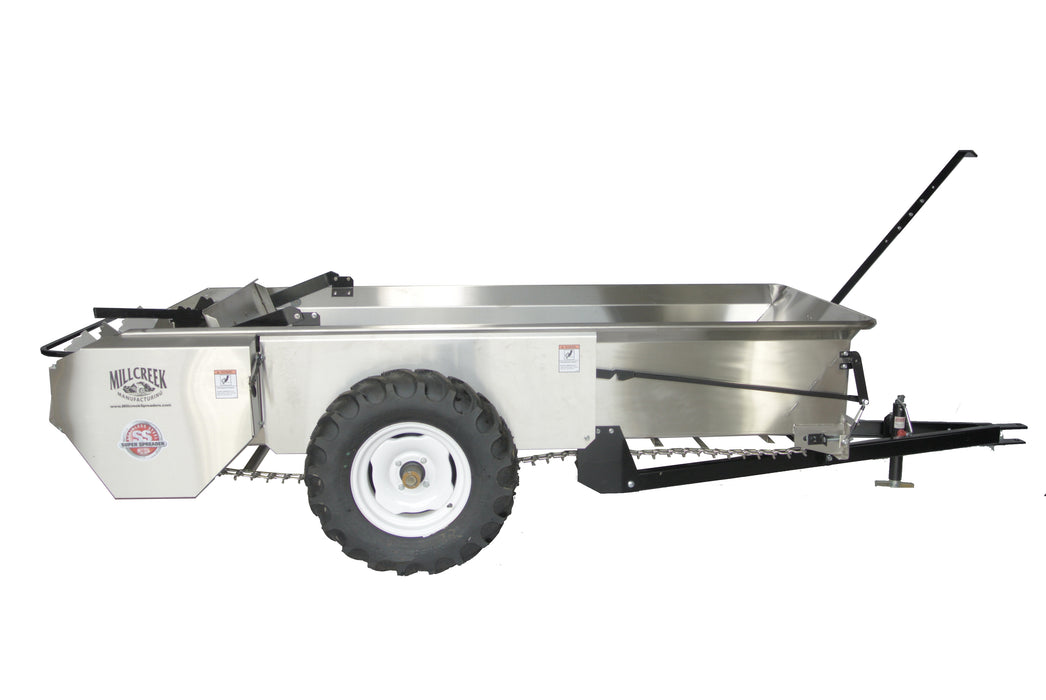 MillCreek Manufacturing Mid-Size Stainless Steel Stainless Steel Spreader(Spreader body, apron chain, and beater are all made of type 304 Stainless Steel)