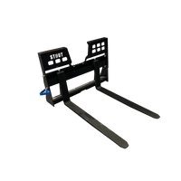 Stout Pro Skid Steer Walk Through Guard Pallet Fork Frame and Forks