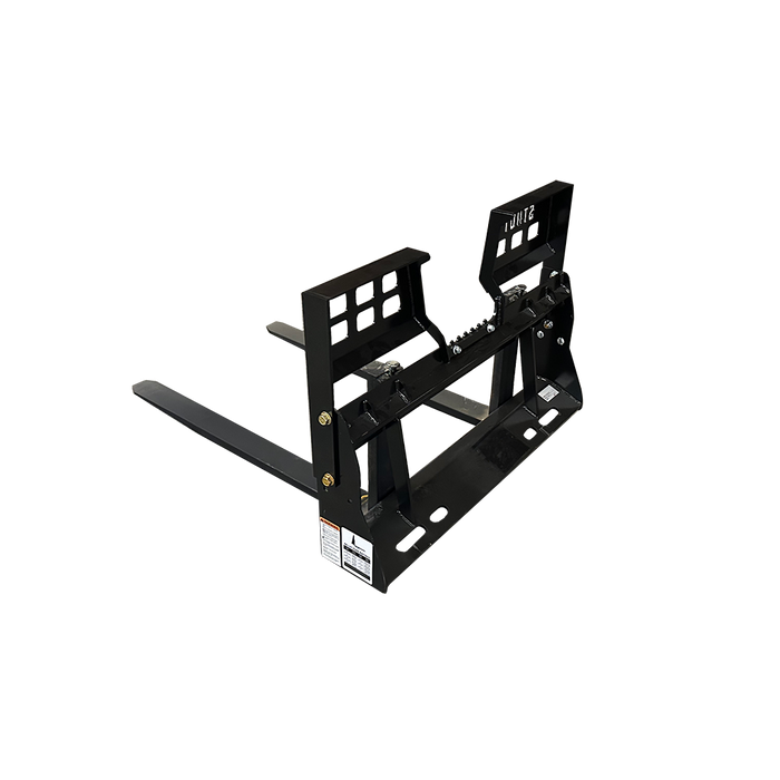 Stout Pro Skid Steer Walk Through Guard Pallet Fork Frame and Forks