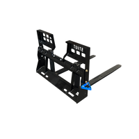 Stout Pro Skid Steer Walk Through Guard Pallet Fork Frame and Forks