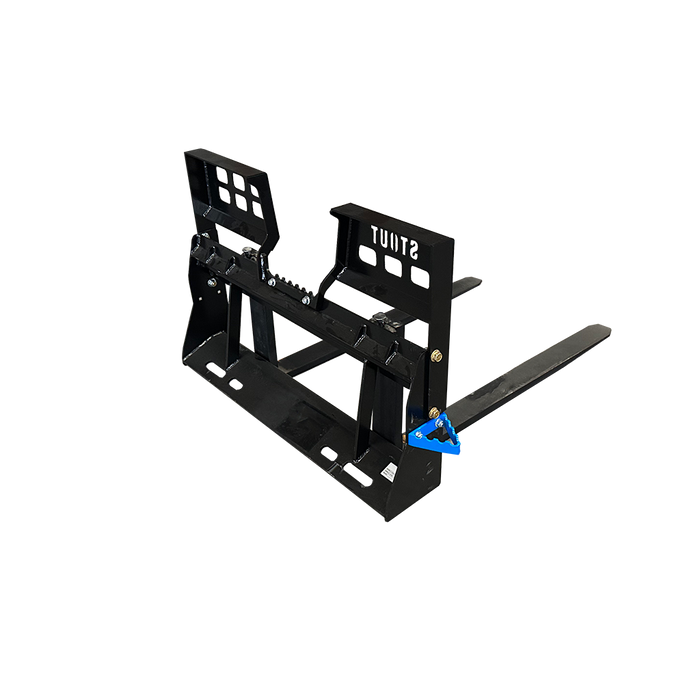 Stout Pro Skid Steer Walk Through Guard Pallet Fork Frame and Forks