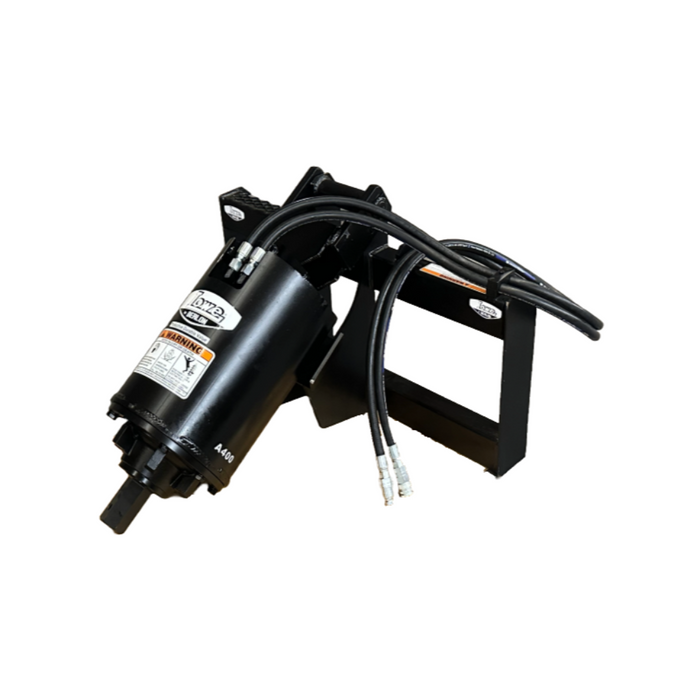 Lowe Skid Steer A-400 Planetary 2.5" Hex Drive Auger Unit Assembly with Mounting Plate & Hose Kit