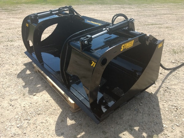 Stinger Attachment Skid Steer Demolition Grapple Bucket