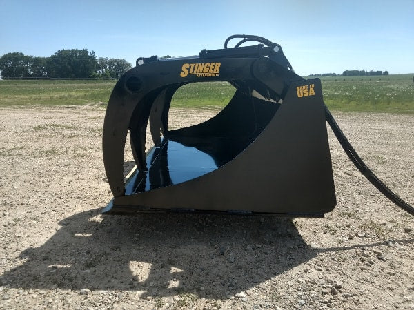 Stinger Attachment Skid Steer Demolition Grapple Bucket